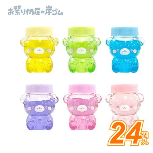 射的 わなげ 景品 そばかわ。くま クリアスライム粘土(24個） : お祭り