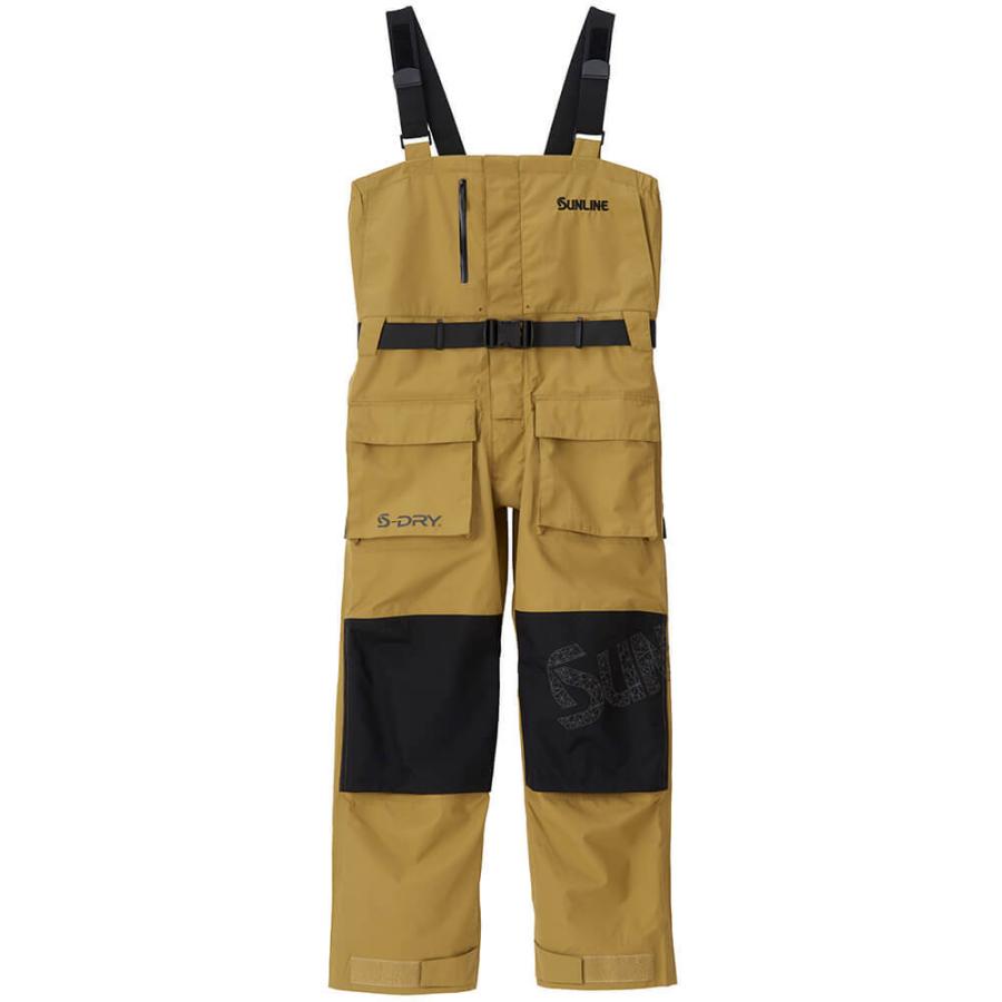 サンライン  S-DRYビブパンツ  S  カーキ サンライン（SUNLINE） S-DRYビブパンツ SUW-01105 カーキ M