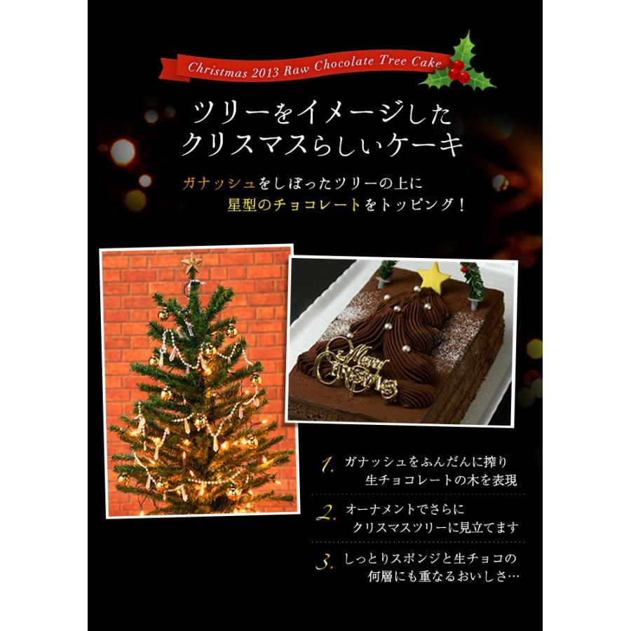 翌日発送可能 クリスマスケーキ 生チョコツリーケーキ