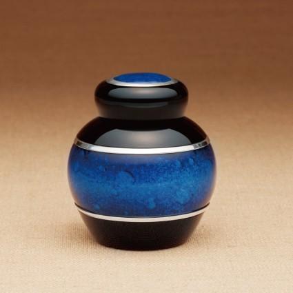 ソウルプチポット ミニ骨壺 まとう 七宝瑠璃 青
