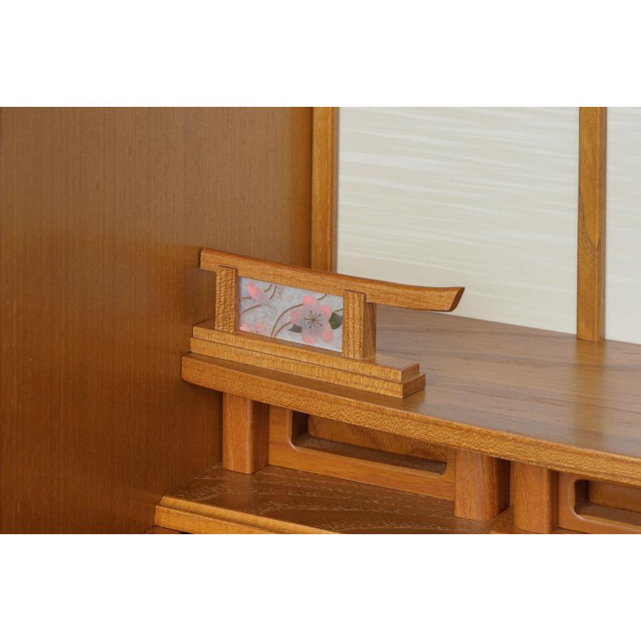 仏壇 国産 日本製 蒔絵入り コンパクト 小型 軽量 欅【はなすがた】桜