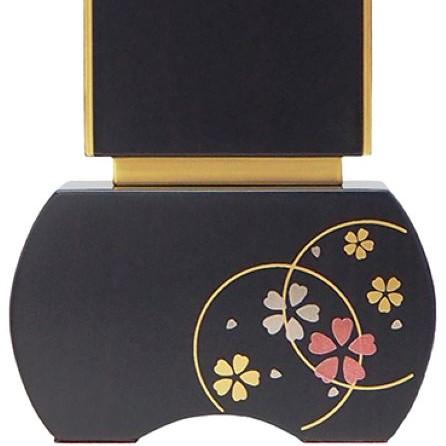 新世紀蒔絵位牌【優徳 心花】3.0寸（ローズ ／黒檀）蒔絵：ピンク 2012年グッドデザイン賞 文字代無料（1名様）_4