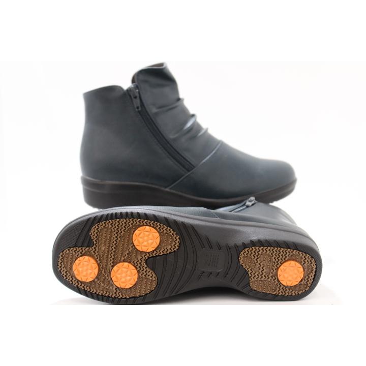 防水 防滑 幅広 レディース ブーツ ダブルファスナー 4E R Premium 556