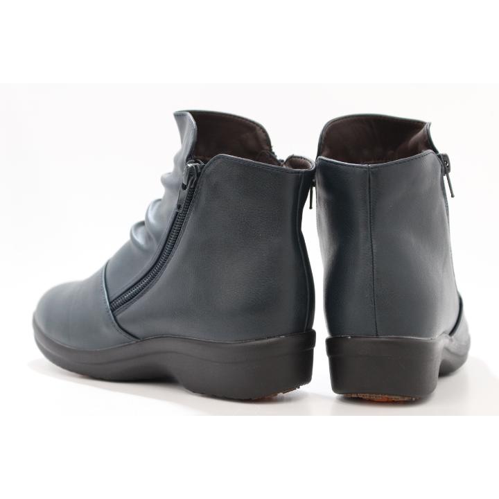 防水 防滑 幅広 レディース ブーツ ダブルファスナー 4E R Premium 556