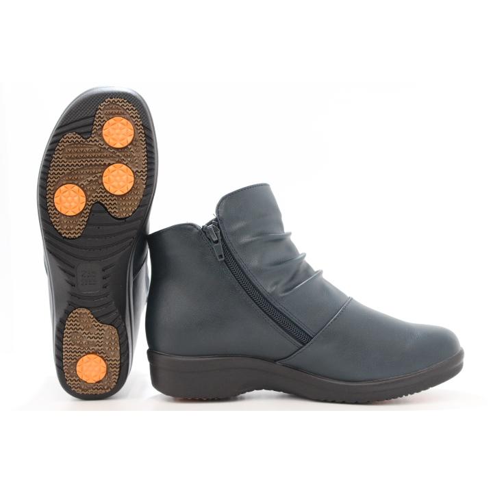 防水 防滑 幅広 レディース ブーツ ダブルファスナー 4E R Premium 556