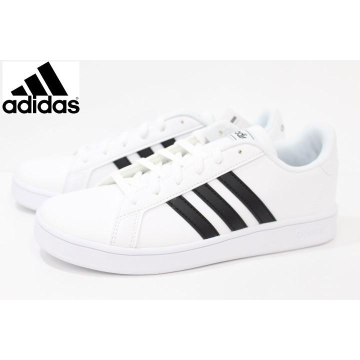 adidas grand court black and white