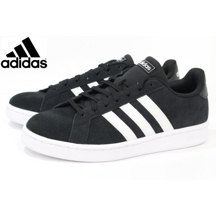 adidas grand court black and white