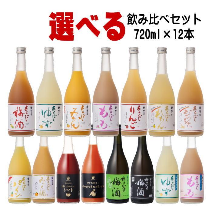 梅乃宿酒造 梅乃宿 720ml 12本 選べる 飲み比べセット リキュール ノン