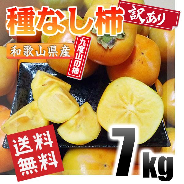 種なし柿 訳あり 和歌山県産 約7kg 送料無料(北海道、沖縄県、東北地方除く) 柿 九度山 冬 年末 ご自宅用 家庭用 果物 産地直送 食品｜kishuu-honpo