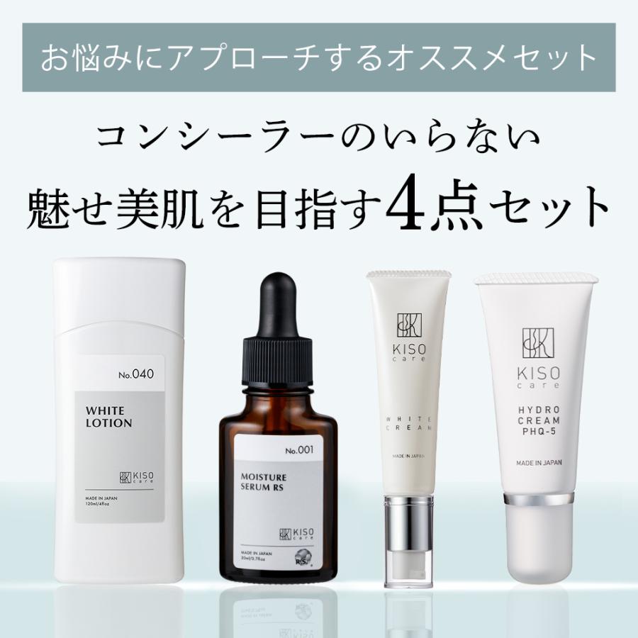 【36％OFF】年齢サイン美肌 ケア4点セット ギフト 化粧水 美容液 フェイスクリーム ビタミンC誘導体 フラーレン ラジカルスポンジ ハイドロキノン｜kisocare｜03