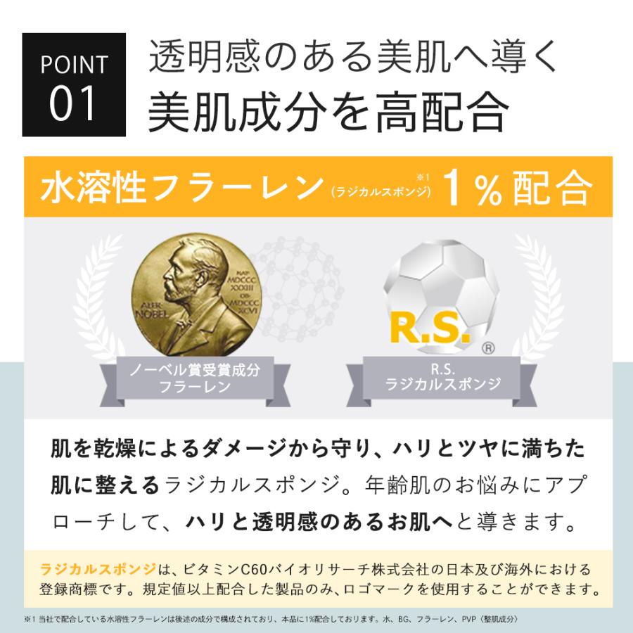 【初回限定 お一人様 1点限り お試しサイズ】フラーレン配合 美容液【ホワイトエッセンス VCRS 5ml】原液/ラジカルスポンジ/ アルファーアルブチン 送料無料｜kisocare｜05