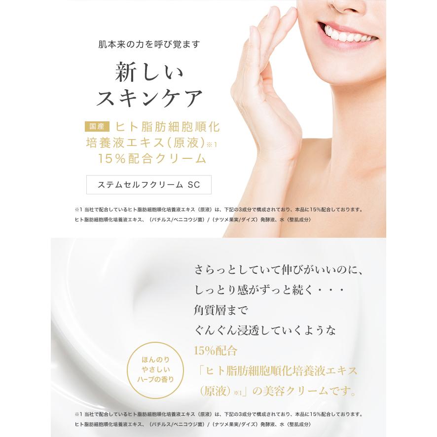 フェイスクリーム 国産 ヒト幹細胞培養液 ヒト皮膚脂肪細胞順化培養液エキス 15％配合 KISO キソ ステムセルフクリーム 30g 保湿 エイジングケア 弾力 No.047 | KISO | 09