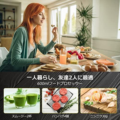 贈与フードプロセッサー 小型 600ml 4枚カーター フードチョッパー