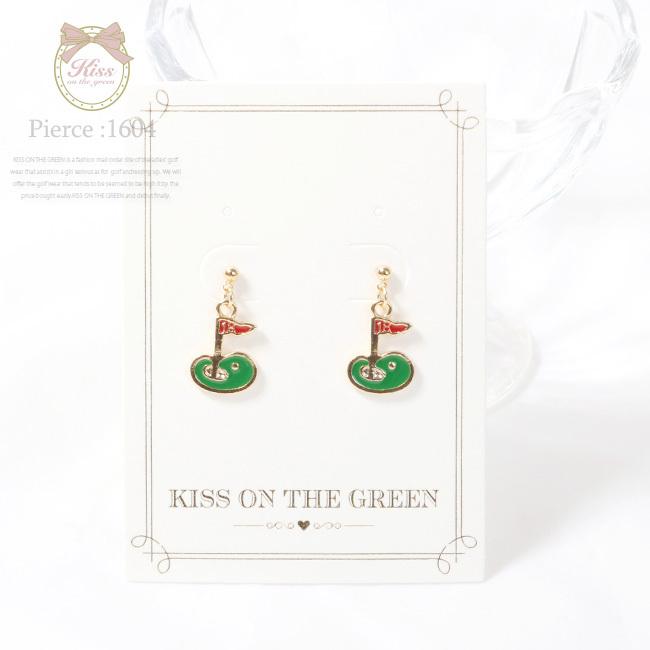 KISS ON THE GREEN ゴルフフラッグモチーフピアス / イヤリング