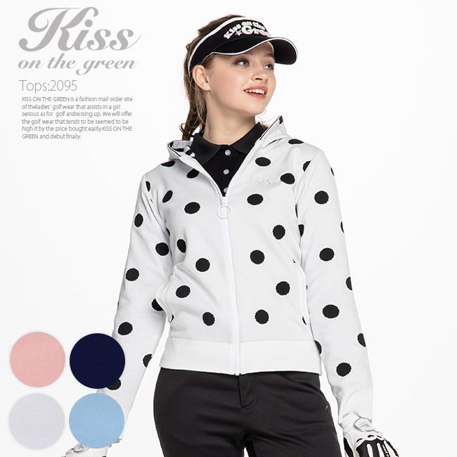 ゴルフウェア レディース ゴルフ ニット パーカー ドット柄軽量ニットパーカー 着心地快適 季節の変わり目に重宝 カジュアル コーデ ドット 柄 ポップ M L 95 キスオンザグリーン 通販 Yahoo ショッピング