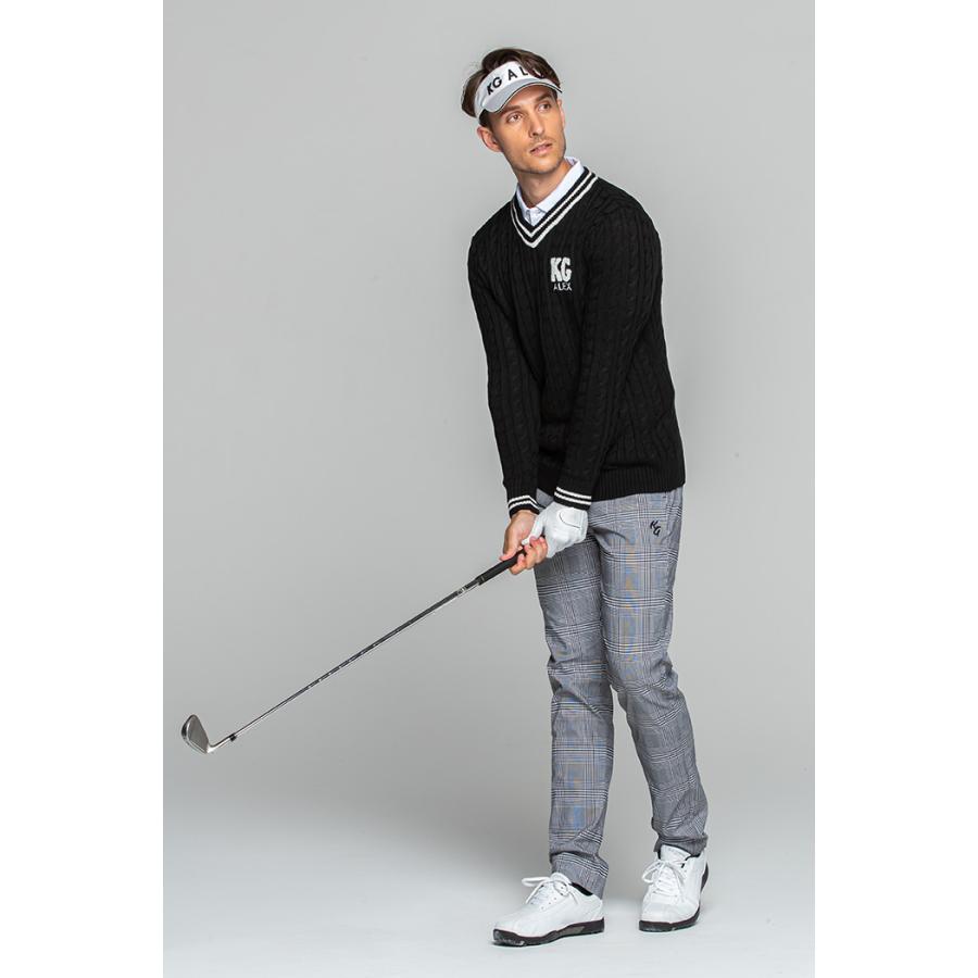 ゴルフ ニット セーター ゴルフウェア メンズ おしゃれ セーター 定番 無地 サガラ刺繍入りケーブル編みニットセーター Kg Alex おしゃれ 定番 シンプル 2103 キスオンザグリーン 通販 Yahoo ショッピング