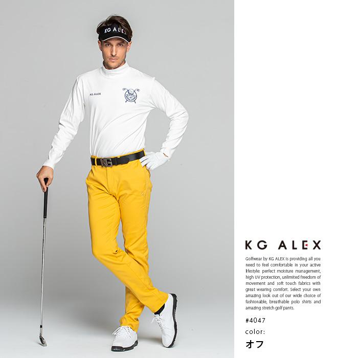 ゴルフ カットソー トップス ゴルフウェア メンズ おしゃれ カットソー 定番 無地 ゴルフモチーフロゴ刺繍入りハイネック長袖カットソー Kg Alex おしゃれ 4047 キスオンザグリーン 通販 Yahoo ショッピング