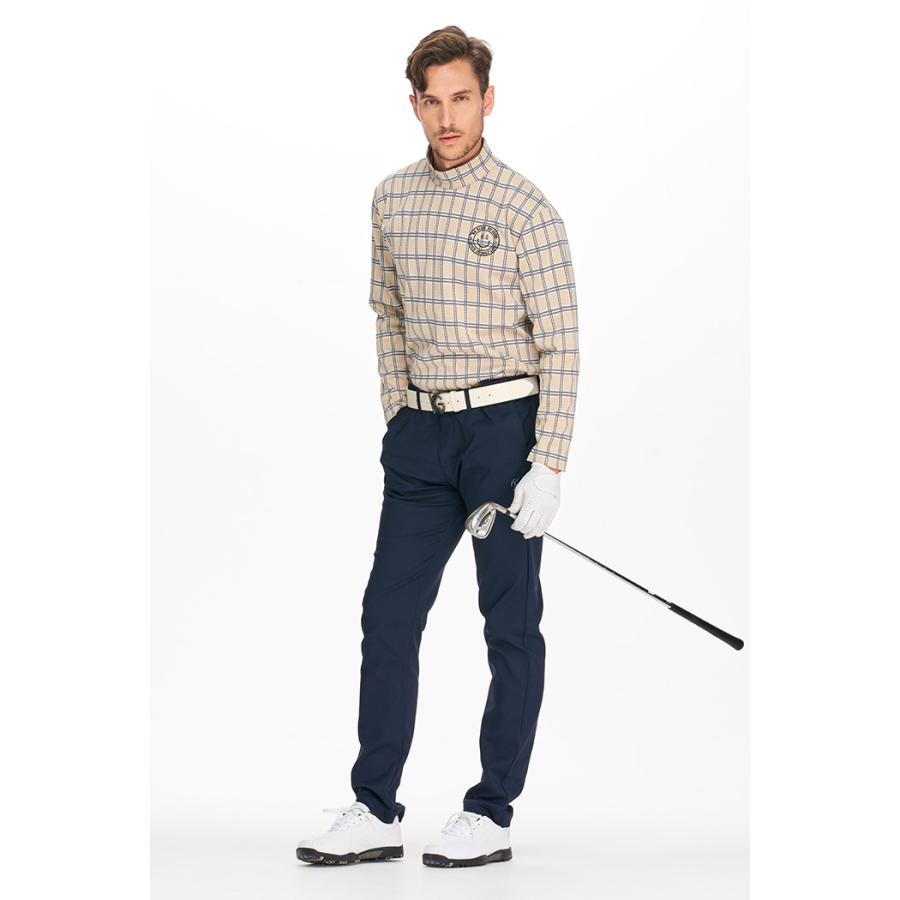 NO GOLF™ CLUBHAUS コラボ チェック柄 ゴルフモックネックXL NO GOLF