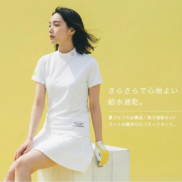 今季新作セール20％OFF】ゴルフウェア レディース モックネック 半袖