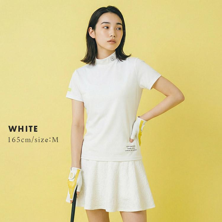 今季新作セール20％OFF】ゴルフウェア レディース モックネック 半袖
