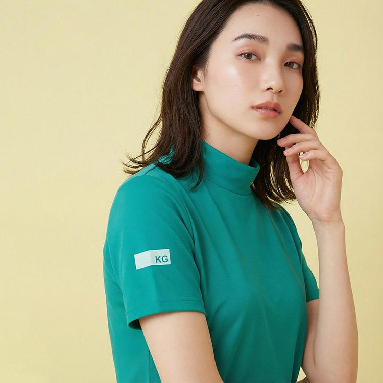 今季新作セール20％OFF】ゴルフウェア レディース モックネック 半袖