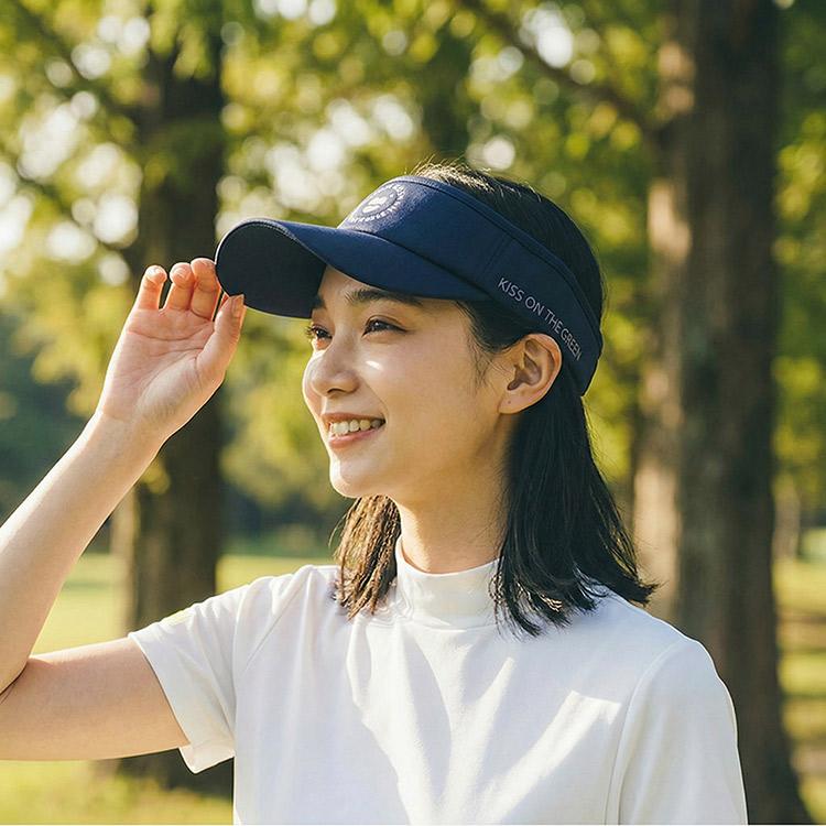 ゴルフ サンバイザー レディース マーカー付き セット 磁石 ラバーロゴ