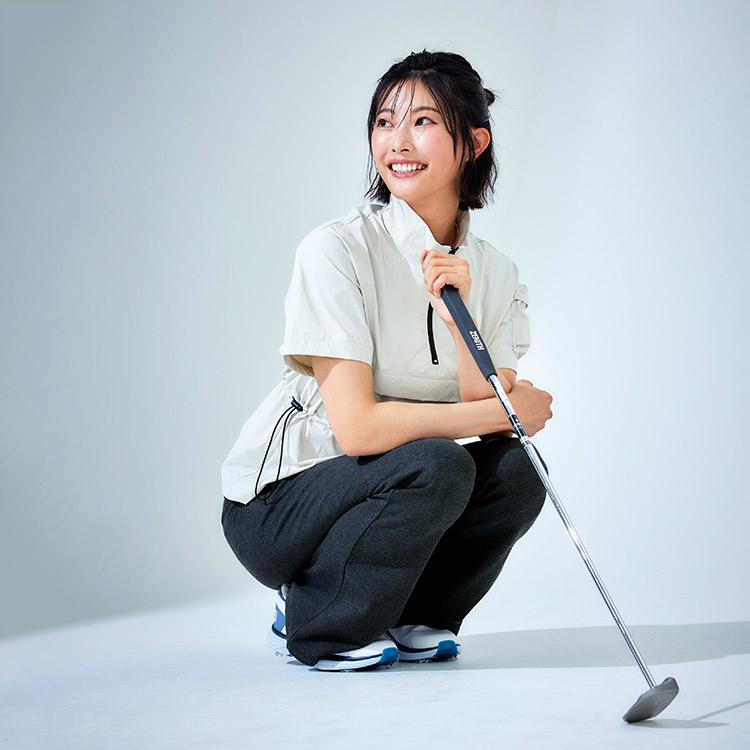川崎志穂プロ コラボ ゴルフウェア レディース パンツ ロングパンツ