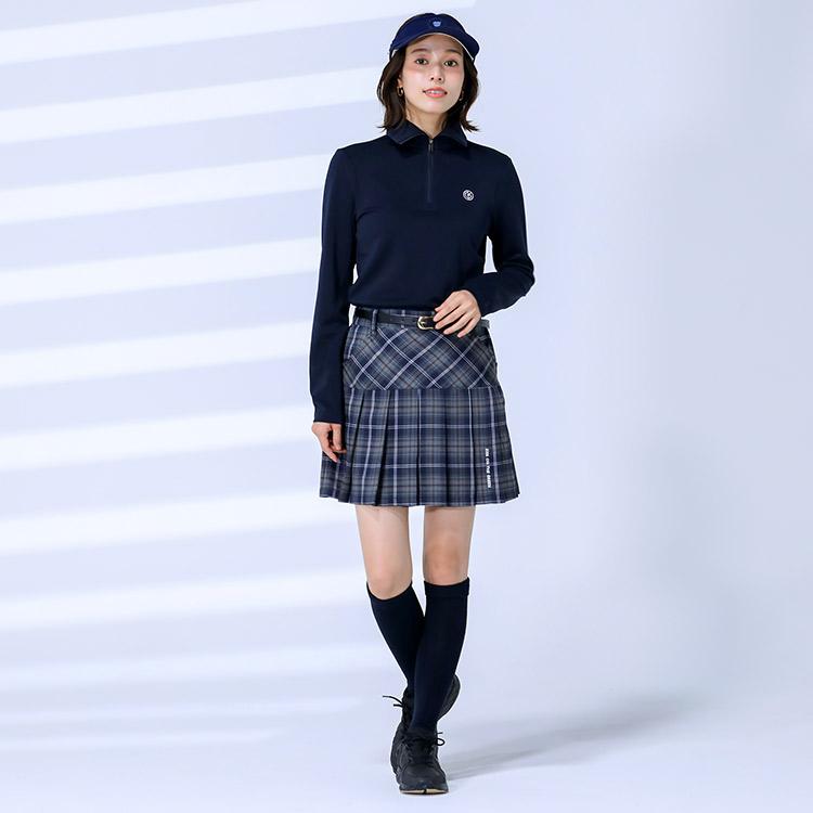 ゴルフウェア レディース スカート チェック柄 プリーツスカート