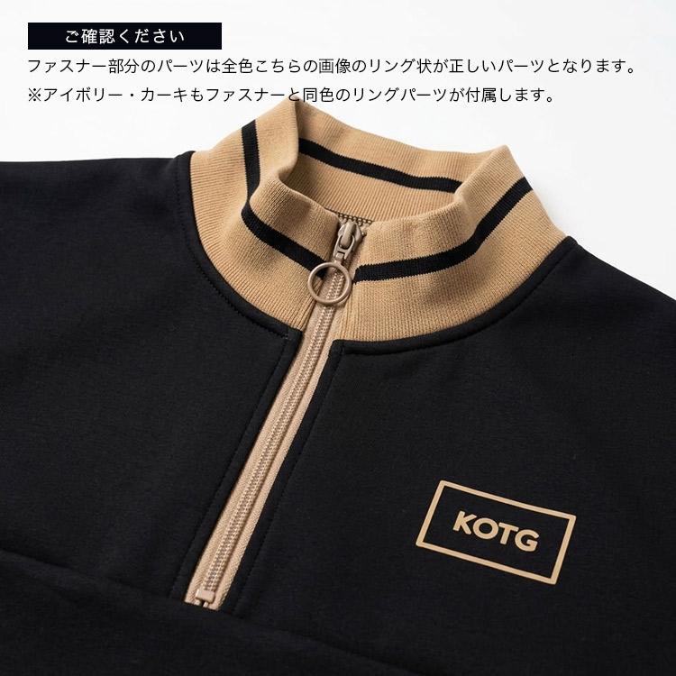 ゴルフウェア レディース アウター ダンボールニット ハーフジップ