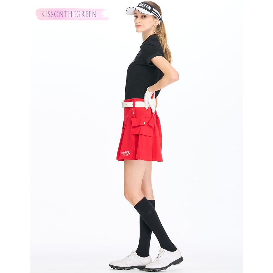 KISS ON THE GREEN シンプルな定番ポロシャツ!深く入った胸元 KISS ON THE GREEN シンプルな定番ポロシャツ!深く入った胸元
