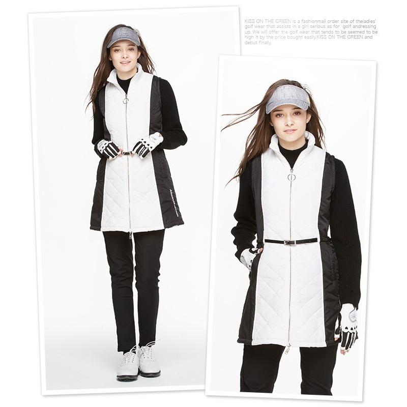 ゴルフウェア レディース ベルト付きバイカラー中綿ジップアップワンピース ワンピース 長袖 ゴルフウエア ゴルフ かわいい おしゃれ キスオンザグリーン 通販 Yahoo ショッピング