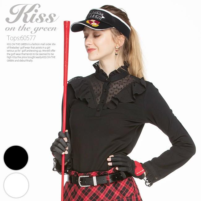 ゴルフウェア レディース ドットシフォンフリル付き長袖鹿の子トップス ゴルフウェア レディース ゴルフウエア かわいい おしゃれ 長袖 ポロ キスオンザグリーン 通販 Yahoo ショッピング