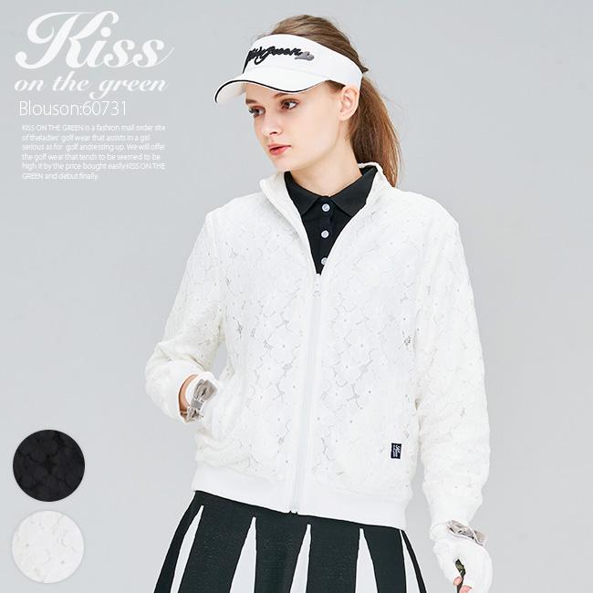 ゴルフ アウター ブルゾン リバーシブル コットンレースの大人可愛いリバーシブルブルゾン おしゃれ レース リバーシブル可 大人可愛い キスオンザグリーン 通販 Yahoo ショッピング