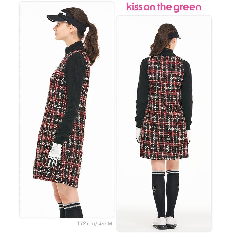 ゴルフ用チェック柄ワンピース KISS ON THE GREEN（キスオンザグリーン） ゴルフ ワンピ レディース