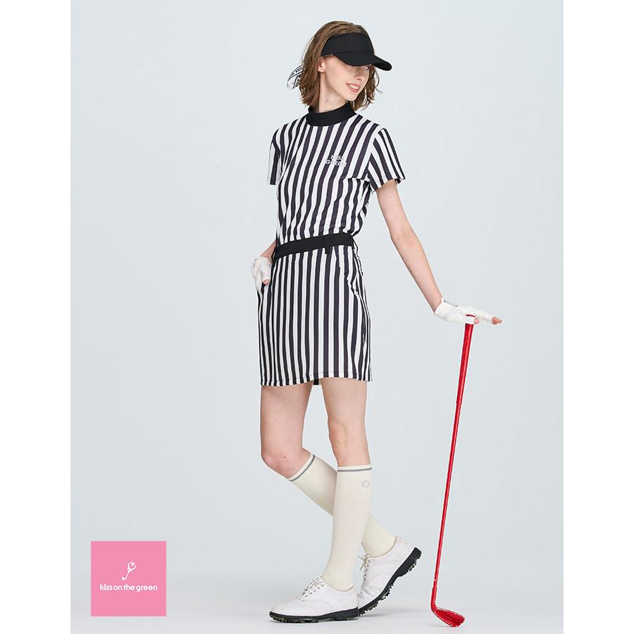 KISS ON THE GREEN 上下別サイズ選択可 モノトーンストライプ柄