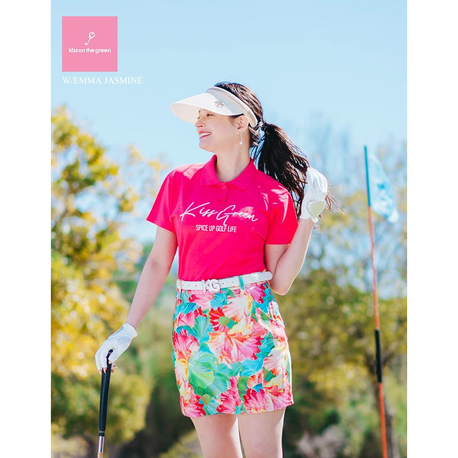 ゴルフウェア レディース スカート 柄 フラワープリント台形スカート 鮮やかなフワラー柄プリントがグリーンに映えそうなスカート インナーパンツ一体型｜kissonthegreen｜15