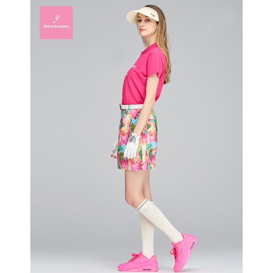 ゴルフウェア レディース スカート 柄 フラワープリント台形スカート 鮮やかなフワラー柄プリントがグリーンに映えそうなスカート インナーパンツ一体型｜kissonthegreen｜17