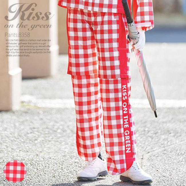 マーケティング ゴルフ ショートパンツ kiss on the green KISS ON THE GREEN キスオンザグリーン ショートパンツ チェック柄 ホワイト系 M ゴルフウェア レディース