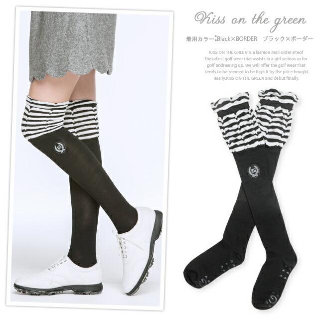 G/FORE ポンポン付きキャップ　ニーハイソックス　　2点セット KISS ON THE GREEN（キスオンザグリーン） ニーハイソックス / 太もも
