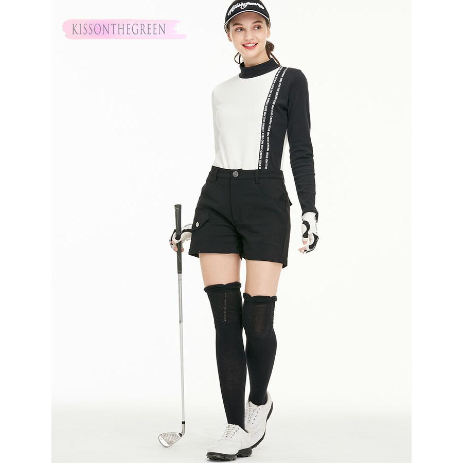 ニーハイソックス 太ももに優しくフィット くしゅくしゅニーハイソックス ゴルフウェア レディース 靴下 ソックス ニーハイソックス グレー ブラック 黒 9705a キスオンザグリーン 通販 Yahoo ショッピング