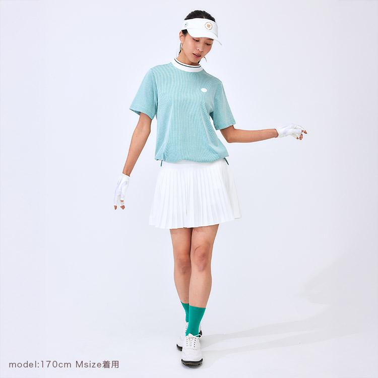 今季新作セール30％OFF】ゴルフウェア レディース モックネック T