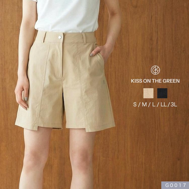 ゴルフウェア レディース キュロット 膝上丈 ラップ ショートパンツ