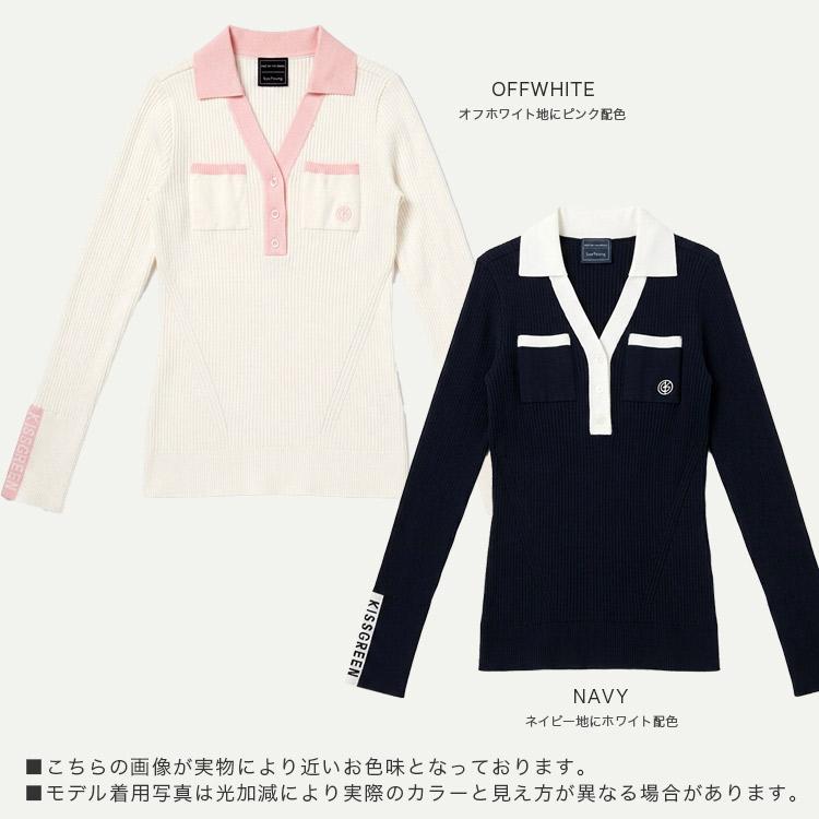 KISS ON THE GREEN | SOOYOUNGコラボ】LongSleeve Knit Polo ゴルフ