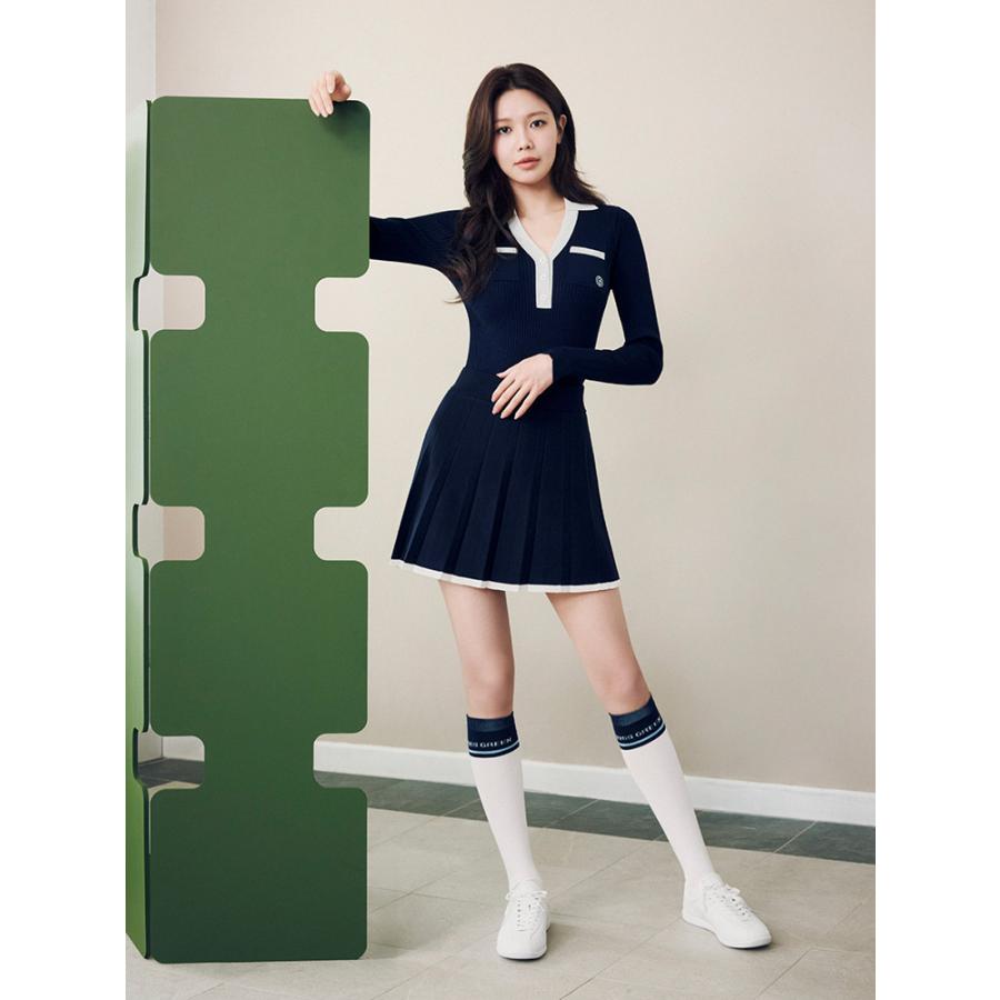 KISS ON THE GREEN | SOOYOUNGコラボ】ALine Pleated Knit Skirt