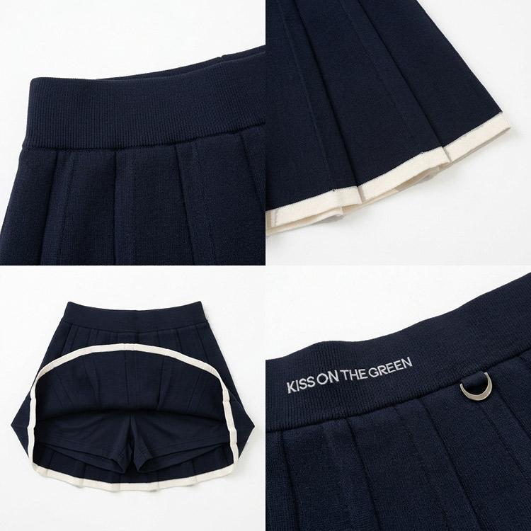 KISS ON THE GREEN | SOOYOUNGコラボ】ALine Pleated Knit Skirt