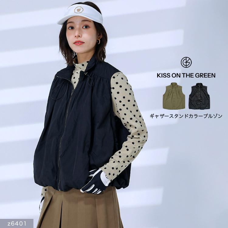 ゴルフウェア レディース ベスト ジレ アウター ギャザーたっぷり