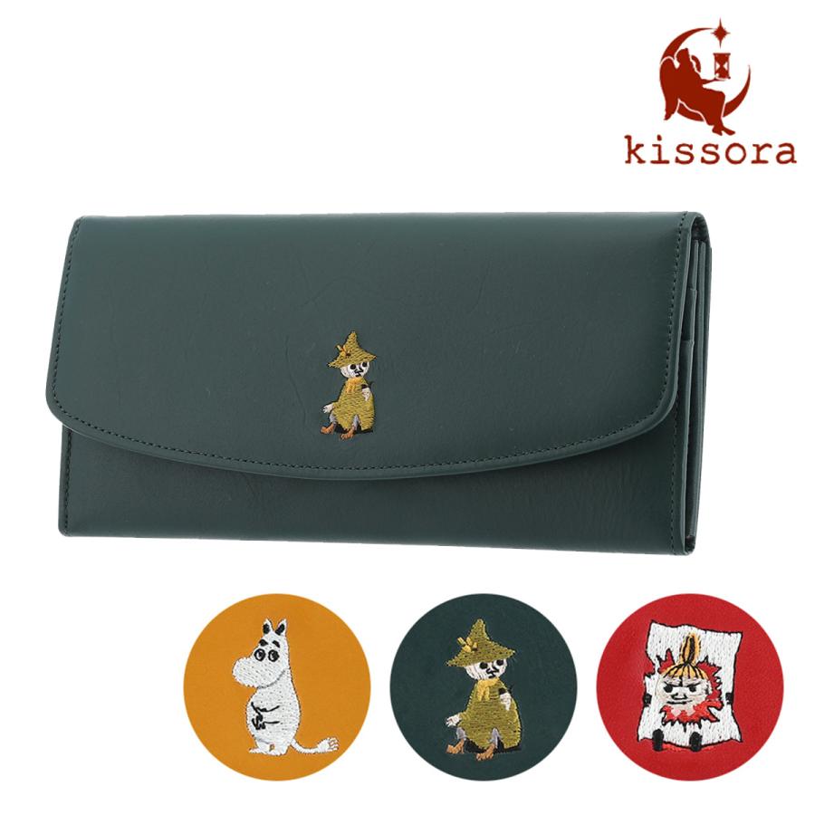 kissora キソラ ムーミン 長財布 本革 刺繍シリーズ レディース kissora キソラ ムーミン 長財布 本革 刺繍シリーズ レディース
