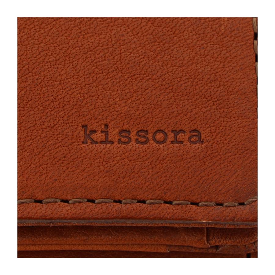 Kissora 本革 レザー財布‼️人気　希少品‼️ kissora（キソラ） 三つ折り財布 本革 ディニタ レディース メンズKIMS