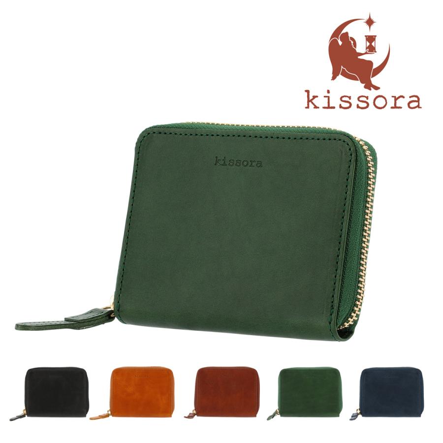 kissora キソラ 二つ折り財布 ラウンドファスナー 本革 ポンテ kissora キソラ 二つ折り財布 ラウンドファスナー 本革 ポンテ