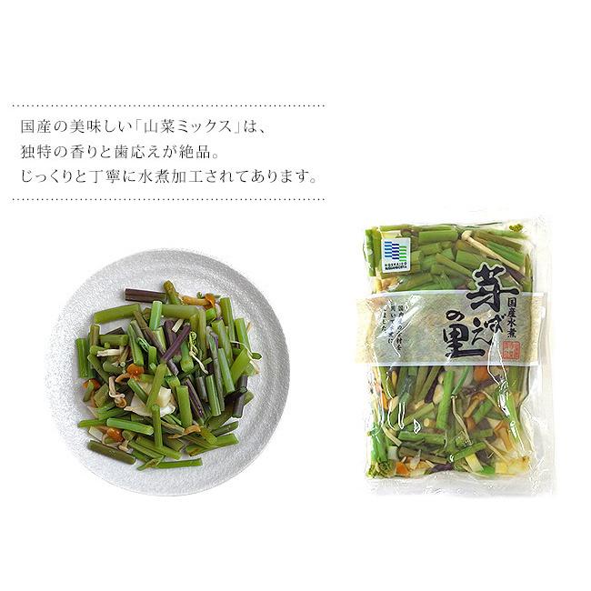 山菜ミックス 70g×6個 (みず・わらび・えのき・たけのこ・なめこが入っ
